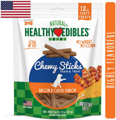 Nylabone Healthy Edibles Chewy Dog Treat Sticks Bacon & Cheese 1ea/12 oz