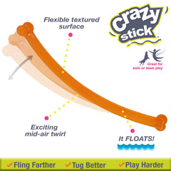 Nylabone Power Play Crazy Stick Dog Toy 1ea