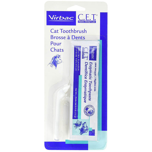 Cepillo de dientes para gatos CET con pasta dental para aves