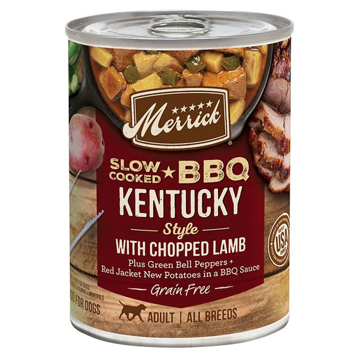Merrick Dog Slow Cooked Grain Free Kentucky Lamb 12.7oz.(Case of 12)