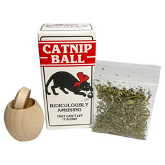 Dr. Daniel's Cat Wooden Ball with Catnip