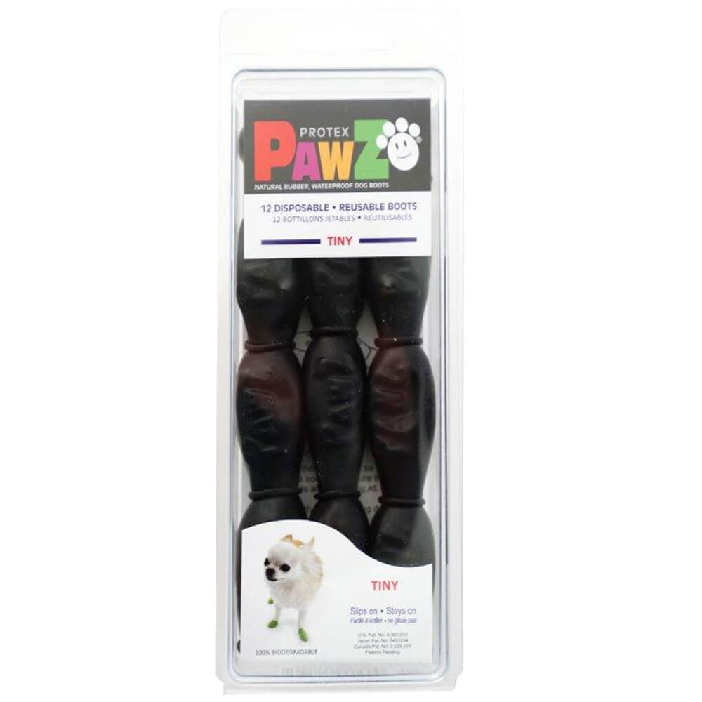 أحذية الكلاب PAWZ، صغيرة (أسود)