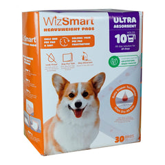 WizSmart Heavyweight Dog Pee Pads for Large Dogs, Puppies, Seniors – Ultra Absorbent, Leak Proof, Odor Control, Quick Dry, XL Training Pads with Stay Put Tabs – 23.5" x 22", 10 Cup Capacity
