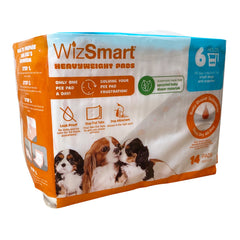 Wizsmart Heavyweight Dog Pads – Absorbent, Leak-Proof Pet Training Pads with Stay Put Tabs – Indoor & Outdoor Use for Small Dogs, Crates, Travel –  Eco Friendly Upcycled Materials, 14 Count