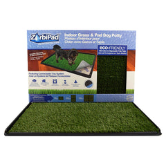 Indoor Dog Potty System 16" x 24" (Tray,Pad,Grass)