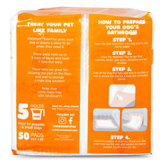 WizSmart Essentials Large Dog Pads, 23.5" x 22", Extra Absorbent Puppy Training Pads, Indoor Potty Pads, Leakproof Gel Pads for Small Dogs, Crate, House, Travel, Eco-Friendly, Non-Slip - 50 Count