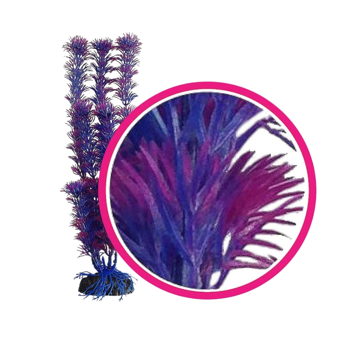 Weco Products Dream Series Fuschia Fern Aquarium Plant Pink, Purple, 1ea/6 in