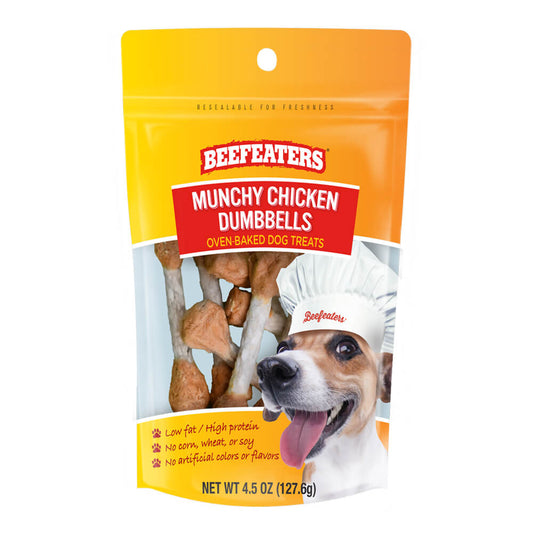 Mancuernas de pollo Beefeaters Munchy, 4.5 oz, paquete de 6