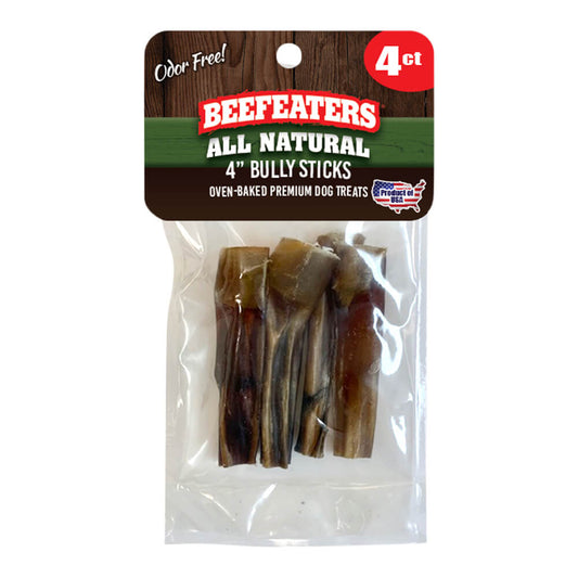 Beefeaters Palitos de carne natural de 4 pulgadas, paquete de 4 unidades, 20 unidades