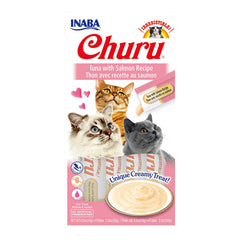 Inaba Churu Creamy Tuna with Salmon Cat Treat with Vitamin E