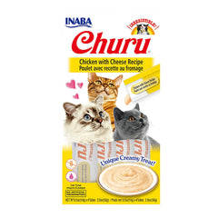 Inaba Churu, Creamy Chicken w/ Cheese Cat Treat, w/ Vitamin E