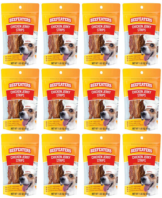Beefeaters Chicken Jerky Strips, 1.65oz, Case of 12