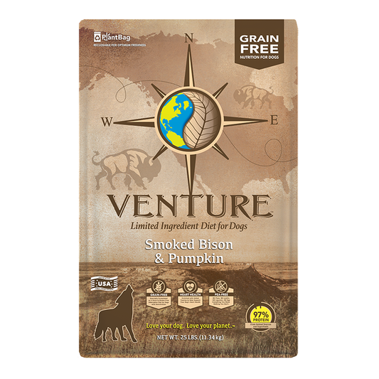 Earthborn Holistic Venture LID Dry Dog Food Smoked Bison & Pumpkin 25lb