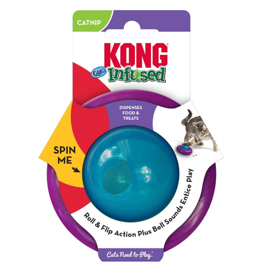 KONG Infused Gyro Cat Toy Treat Dispenser Purple 1ea/One Size Default Title