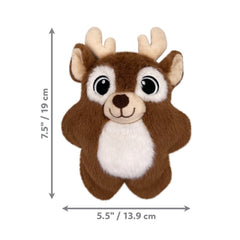 KONG Holiday Snuzzles Reindeer Dog Toy 1ea/SM