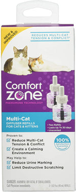 Comfort Zone Multicat Calming Diffuser Refill, 48 Ml-2 Pack, 60 Day Use 2 Pk