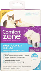 Comfort Zone MultiCat Calming Diffuser Kit; Cat Pheromones; 2 Pack Diffuser Kit; New Formula