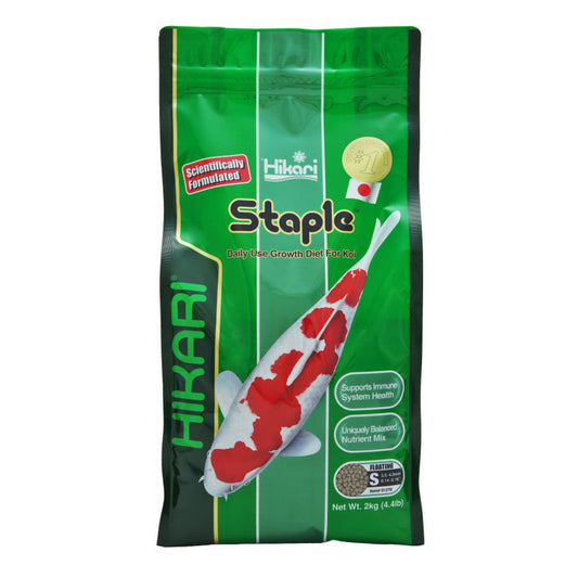 Hikari USA Staple Growth Formula Pellet Fish Food for Koi and Other Pond Fishes 1ea/4.4 lb, Mini