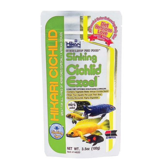 Hikari USA Cichlid Gold Sinking Pellets Fish Food 1ea/2.2 lb, Mini