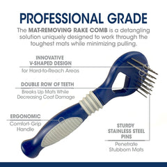 Four Paws Magic Coat Dog Dematting Rake Comb 1ea/One Size