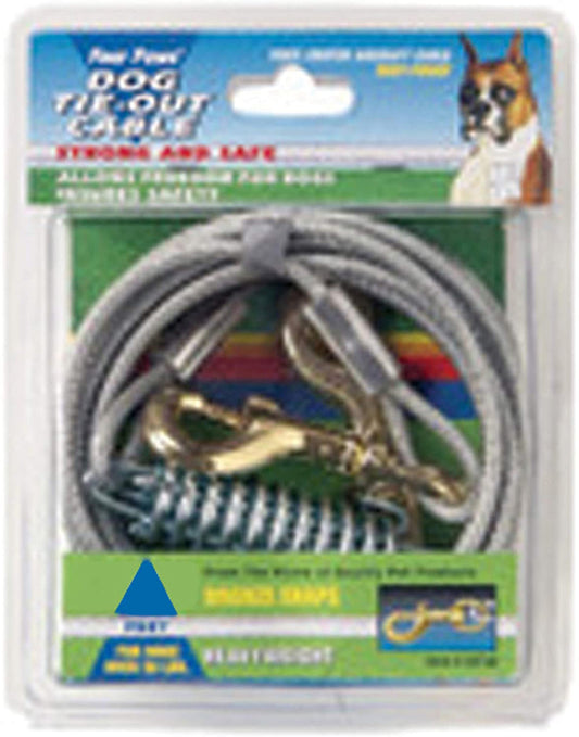 Four Paws Heavy Weight Tie Out Cable Silver 30ft