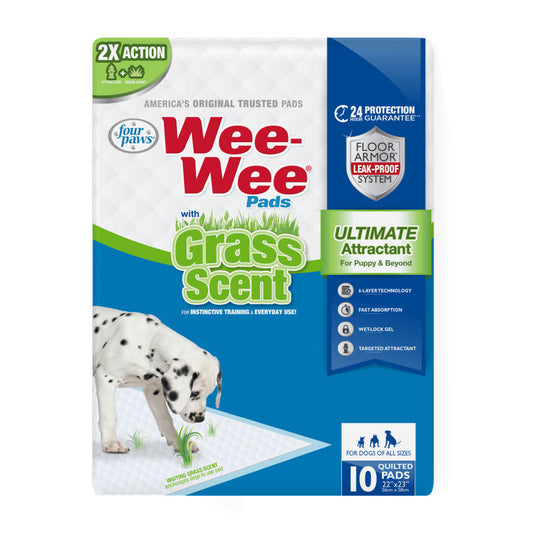 Four Paws WeeWee Ultimate Attractant Dog Pee Pads with Grass Scent 1ea/22 in X 23 in 10 ct