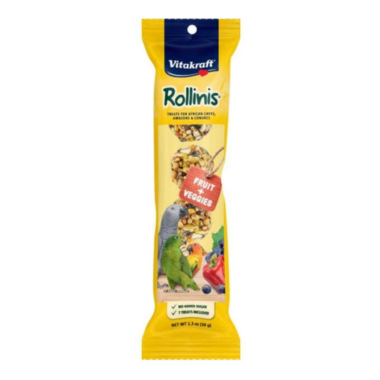 Vitakraft Rollinis Bird Treat For Parrots Fruit & Veggies 1.3oz.