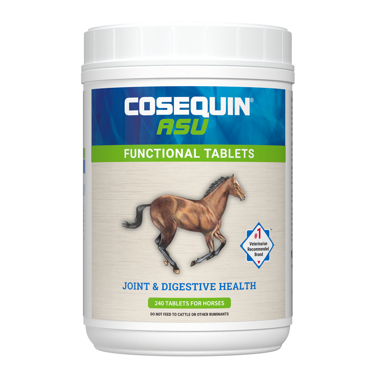 Nutramax Cosequin ASU Joint & Digestive Health Functional Tablets for Horses, 240 Tablets