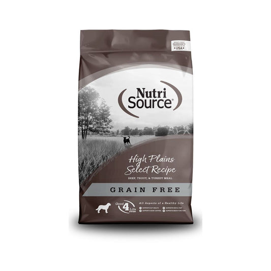 NutriSource Select Recipe Grain Free Dry Dog Food High Plains Select 15lb