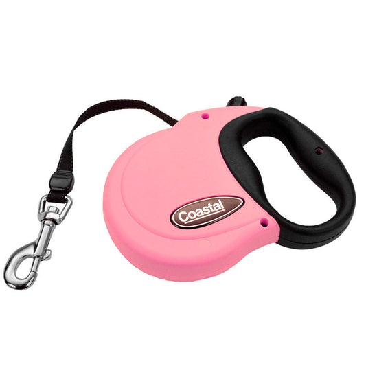 Coastal Retractable Dog Leash Pink, 1ea/16 ft, SM