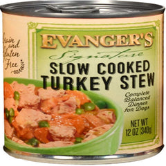 Evanger's Signature Series Wet Dog Food Slow Cooked Turkey Stew 12oz 12pk