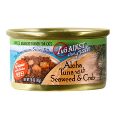 Against the Grain Aloha Tuna With Seaweed & Crab Dinner Wet Cat Food 2.8oz. (Case of 24)