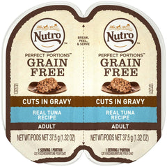 Nutro Products Perfect Portions Cuts In Gravy Tuna Recipe Cat Wet Food 24Ea/2.65 Oz, 24 Pk