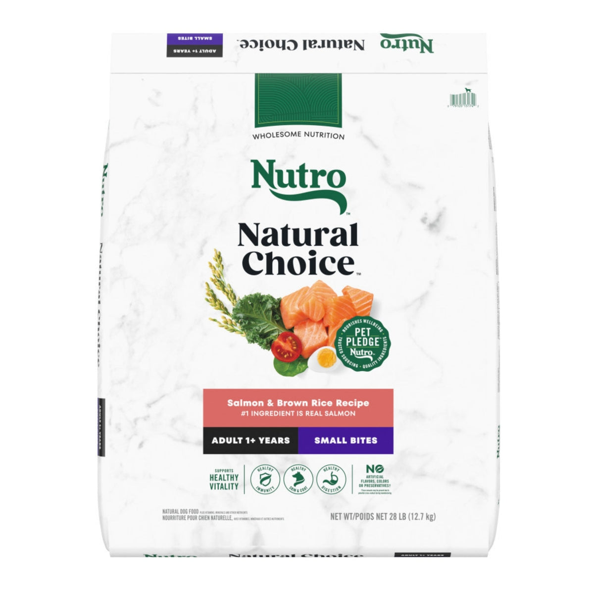 Nutro Products Natural Choice Small Bites Adult Dry Dog Food Salmon & Brown Rice 28lbs