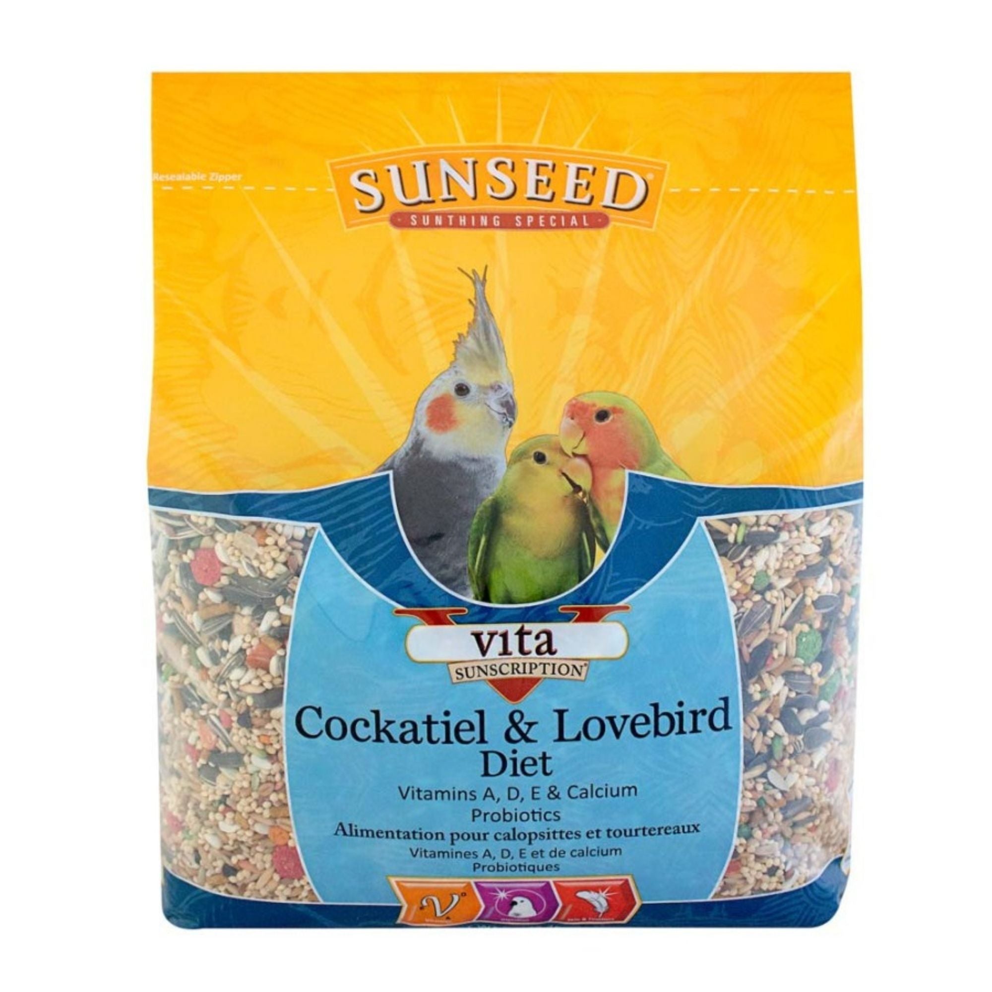 Sun Seed Vita Sunscription Cockatiel & Lovebird Diet Bird Food 1ea/5 lb