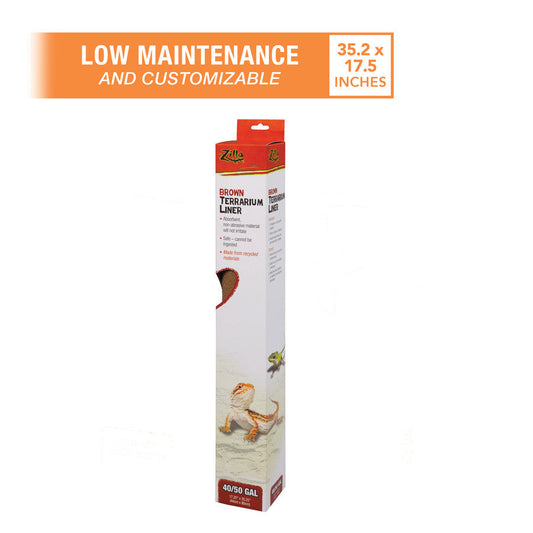 Zilla Reptile Terrarium Liner Brown, 1ea/30Br/40Br/50/65 gal