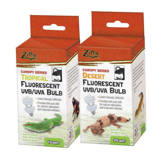 Zilla Canopy Series Fluorescent UVB/UVA Bulbs Desert, 1ea/20 W