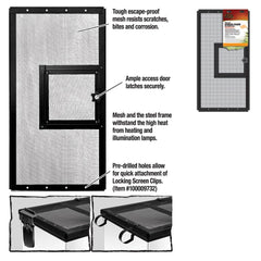 Zilla Fresh Air Screen Cover with Hinged Door 1ea/20 X 10 in
