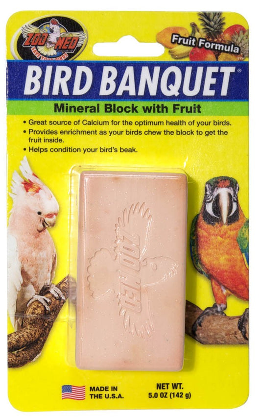 Zoo Med Bird Banquet Block Fruit Formula Large