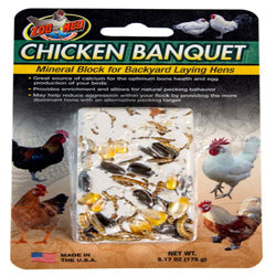 Zoo Med Chicken Banquet Mineral Block for Backyard Laying Hens