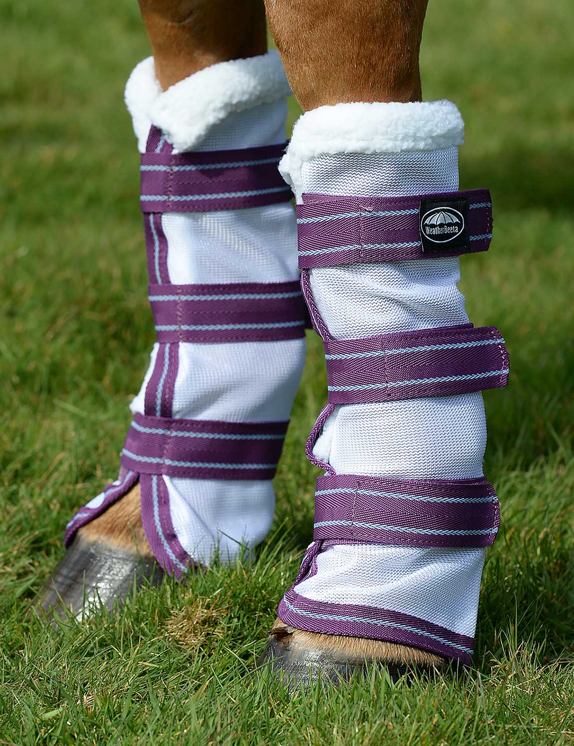 WeatherBeeta ComFITec Airflow Mesh Leg Wraps, White/ Violet/ Blue, Full