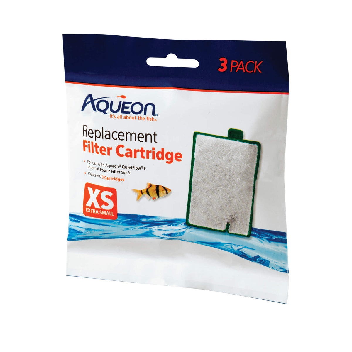 Aqueon Replacement Filter Cartridges 3 pack Extra Small 5.24″ x 1.75″ x 5.7″ – 100106415