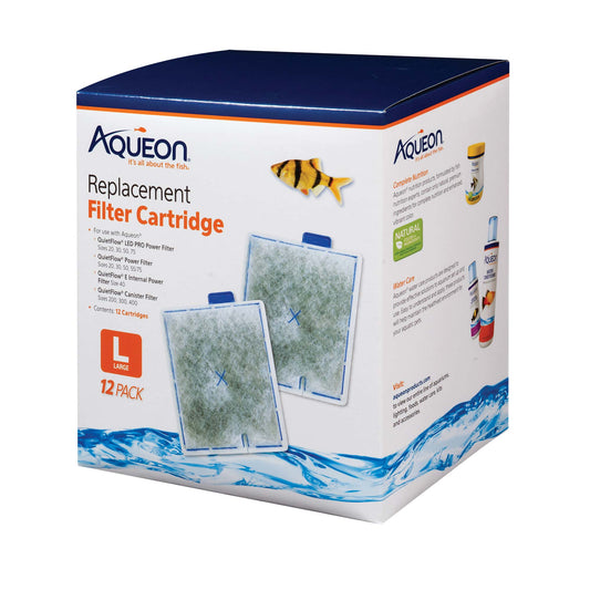 Aqueon Replacement Filter Cartridges 12 pack Medium 4.9″ x 2″ x 5.7″ – 100106418