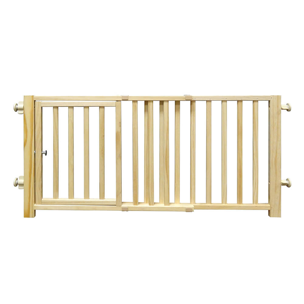 Four Paws Smart Design Walkover Pressure Mounted Gate with Door Beige 30″ – 44″ x 1″ x 18″ – 100203595
