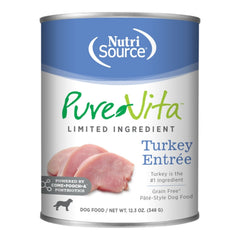 Pure Vita Dog Grain Free Turkey Entree 12.3oz. (Case of 12)