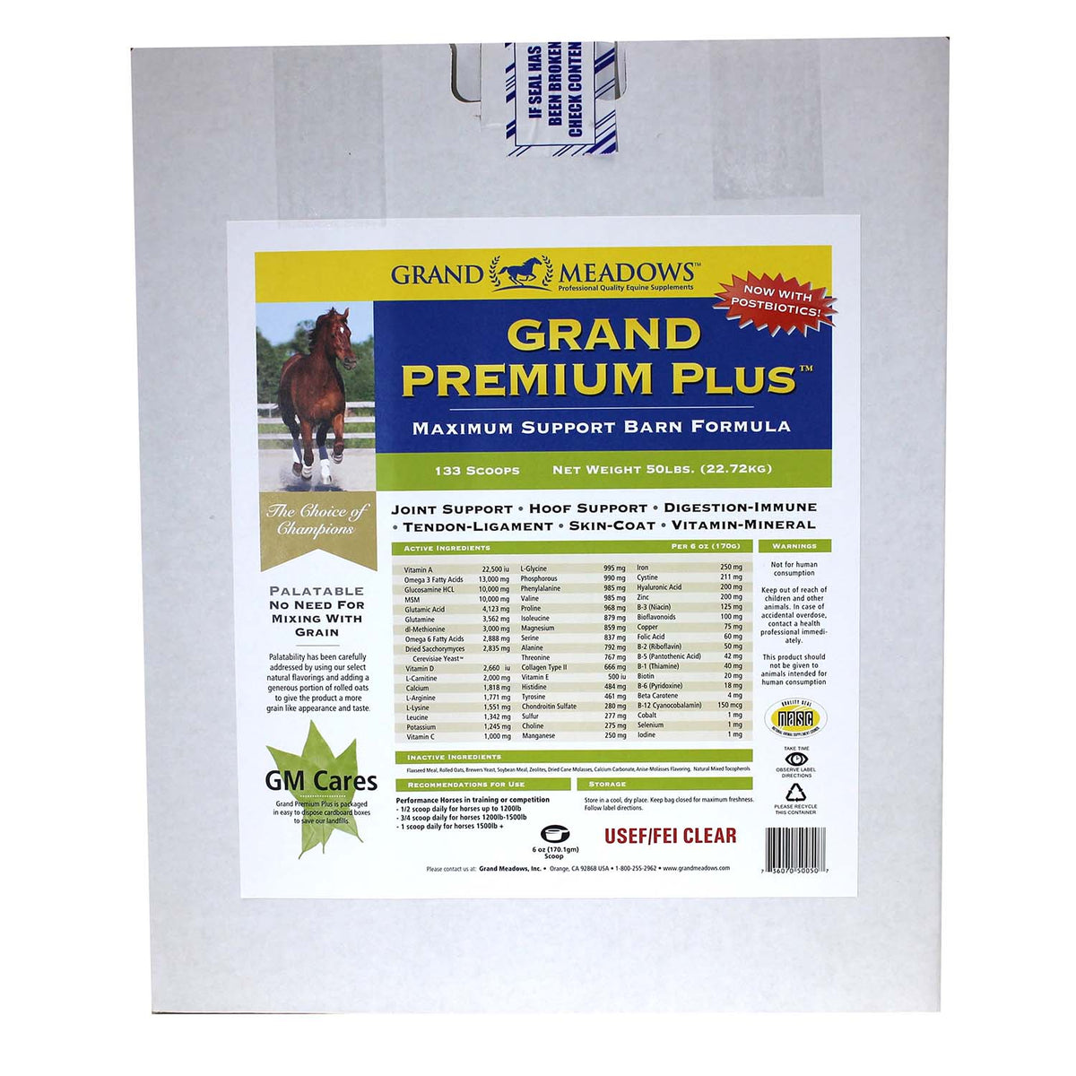 Grand Premium Plus All-in-One Supplement for Horses, 50 lb