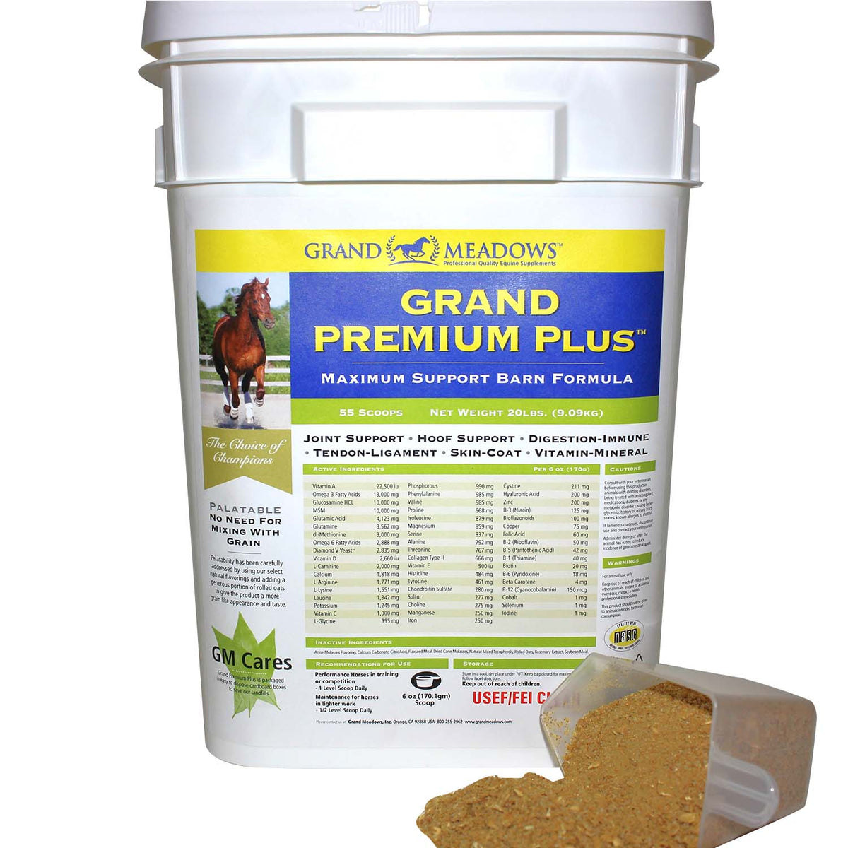 Grand Premium Plus All-in-One Supplement for Horses, 20 lb