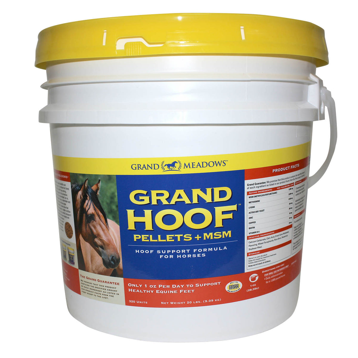Grand Hoof Pellets with MSM Supplement for Horses, 20 lb