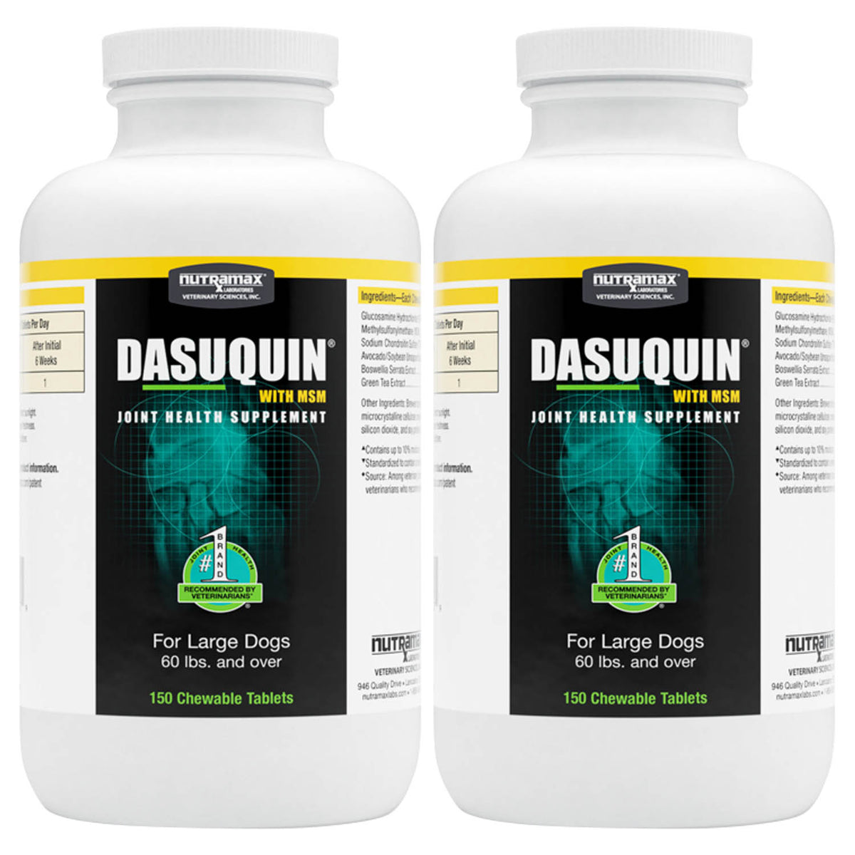 Dasuquin with MSM Chewable Tablets - 150 count - Large Dogs, 2pk