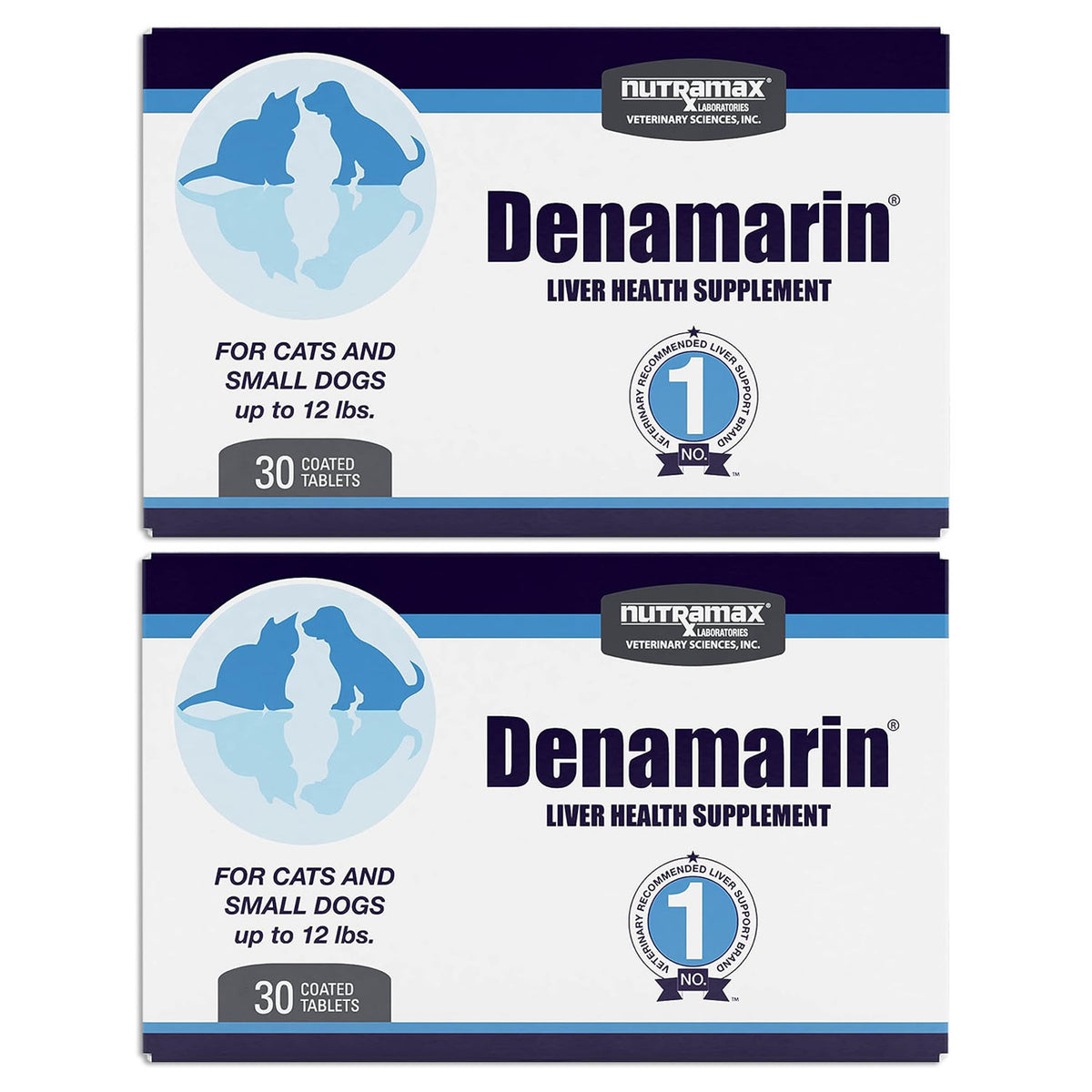 Denamarin for Cats and Small Dogs up to 12 lbs, 90 mg, 30 Stabilized Tablets, Carton, 2pk